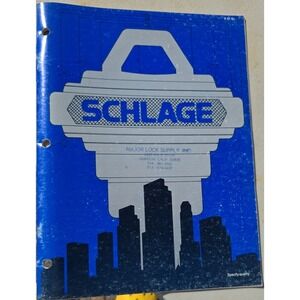 Vintage Schlage Lock Catalog Hardware Reference Manual A B H Series Blue Cover